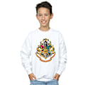 Miniatyrbild 3 av 4: Harry Potter Pojkar Hogwarts Crest Guld Bläck Sweatshirt 12-13 År White 12-13 Years