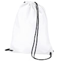 Miniatyrbild 1 av 3: BagBase Budget Vattentålig Sport Gymsac Dragsnöre Väska (11 White One Size