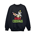 Miniatyrbild 1 av 3: Tom och Jerry Pojkar God Jul Dekorationer Sweatshirt 5-6 År Black 5-6 Years
