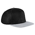 Miniatyrbild 1 av 2: Beechfield Unisex Original Flat Peak Snapback Cap One Size Blac Black/Light Grey One Size