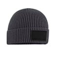 Miniatyrbild 1 av 2: Beechfield Unisex Patch Beanie One Size Graphic Grå/Svart Graphic Grey/Black One Size