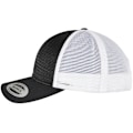 Miniatyrbild 3 av 3: Flexfit Unisex Adult 360 Omnimesh Mesh Tvåfärgad Kepsen One Size Bl Black/White One Size