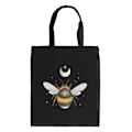 Miniatyrbild 1 av 3: Something Different Forest Bee Bomull Tote Bag One Size Svart/Vit/Gul Black/White/Yellow One Size