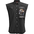 Miniatyrbild 1 av 3: Spiral Direct Unisex Vuxen Top Dog Sten Tvättad Skjorta 4XL Svart Black 4XL