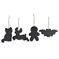 Miniatyrbild 2 av 2: Something Different Skelett Cookie Ornament Set (4-pack) På Black/White One Size
