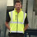 Miniatyrbild 3 av 3: Yoko Hi Vis Softshell Väst för Herr / Arbetskläder M Hi-Vis Gul Hi-Vis Yellow/Navy M