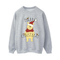 Miniatyrbild 1 av 3: Disney Dam/Damer Winnie The Pooh Happy Christmas Holly Sweatshirt Sports Grey 5XL