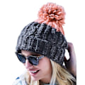 Miniatyrbild 2 av 2: Beechfield Apres Beanie, One Size, Grafitgrå/Rosa Graphite Grey/Blush One Size