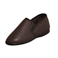 Miniatyrbild 3 av 3: Zedzzz herr Ivor Grain Upper Twin Gusset tofflor 7 UK brun Brown 7 UK