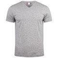 Miniatyrbild 1 av 4: Clique Unisex V-halsad T-shirt i Melange, S, Grå Melange Grey Melange S