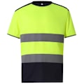 Miniatyrbild 1 av 2: Yoko herr tvåfärgad Hi-Vis T-shirt XL gul/marinblå Yellow/Navy XL