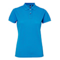 Miniatyrbild 1 av 2: Asquith & Fox Dam/Dam Short Sleeve Performance Blend Polo Sapphire L