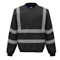 Miniatyrbild 1 av 2: Yoko Unisex Hi-Vis Sweatshirt i tungvikt M Svart Black M