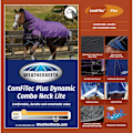 Miniatyrbild 4 av 4: Weatherbeeta Comfitec Plus Lite Dynamic Combo Neck Turnout Rug Purple/Black 4 ft