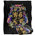 Miniatyrbild 1 av 6: Harry Potter Hogwarts Blommig Filt One Size Flerfärgad Multicoloured One Size