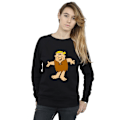 Miniatyrbild 2 av 3: The Flintstones Dam/Damer Barney Rubble Klassisk Pose Sweatshirt Black M