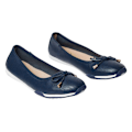 Miniatyrbild 1 av 3: Good For The Sole Tina Ballerina med Rosettdetalj - Dam Navy 5 UK