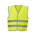 Miniatyrbild 1 av 2: Yoko Hi-Vis Barn/Barn Reflective Border Waistcoat (2-pack) Yellow L