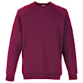 Miniatyrbild 1 av 2: Fruit Of The Loom Barnkläder Unisex Raglanärm Sweatshirt 3-4 Burgundy 3-4