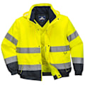 Miniatyrbild 1 av 2: Portwest Herr 2 i 1 Hi-Vis Bomberjacka 4XL Gul Yellow 4XL