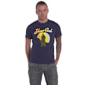 Miniatyrbild 4 av 4: Johnny Cash Unisex Vuxen Walking Guitar T-Shirt L Marinblå Navy Blue L