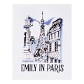 Miniatyrbild 3 av 3: Emily In Paris Dam/Damer Skissartad Stadssilhuett Kortärmad T-shirt White M
