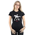 Miniatyrbild 2 av 3: Disney Dam/Kvinnor Mulan Film Vind Silhouette Bomull T-shirt Black L