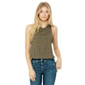 Miniatyrbild 1 av 3: Bella Dam/Kvinnor Racer Back Cropped Sleeveless Tank Top M He Heather Olive M