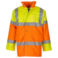 Miniatyrbild 1 av 2: Yoko Unisex Vuxen Kontrast Hi-Vis Jacka 3XL Gul/Orange Yellow/Orange 3XL