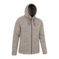 Miniatyrbild 3 av 4: Mountain Warehouse Mens Nevis Fleece Full Zip Hoodie 3XL Beige Beige 3XL