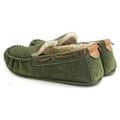 Miniatyrbild 3 av 3: Eastern Counties Leather Herr Owen Berber Mocka-tofflor 8 UK Olive 8 UK