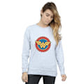 Miniatyrbild 2 av 5: Wonder Woman Dam/Kvinnor Logo Heather Sweatshirt XXL Heather Heather Grey XXL
