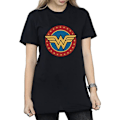 Miniatyrbild 1 av 6: Wonder Woman Dam T-shirt i bomull med logotyp för kvinnor/damer, 3XL, svart Black 3XL