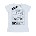 Miniatyrbild 1 av 5: Disney Dam/Damer Bilar Jackson Storm Blueprint Bomull T-Shirt White XL