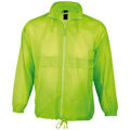 Miniatyrbild 1 av 4: SOLS Unisex Surf Windbreaker Lättviktsjacka L Neon Grön Neon Green L