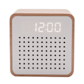Miniatyrbild 4 av 4: Interval Träväckarklocka med Bluetooth-högtalare - Vit One Colour One Size