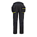 Miniatyrbild 1 av 2: Portwest DX4 Softshell Arbetsbyxor för Män 41R Svart Black 41R