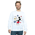 Miniatyrbild 2 av 3: Disney Herr Mickey Mouse Tunga Ut Sweatshirt 4XL Vit White 4XL