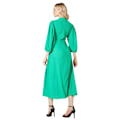 Miniatyrbild 2 av 3: Principles Dam/Dam Ruched Jersey Textured Midi Klänning 20 U Green 20 UK