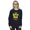 Miniatyrbild 2 av 4: Netflix Dam/Kvinnor Stranger Things You Better Run Sweatshirt Navy Blue S
