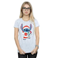 Miniatyrbild 2 av 3: Disney Dam/Kvinnor Lilo Och Stitch Stitch Jul Bomull T-shirt Sports Grey XL