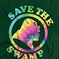 Miniatyrbild 2 av 3: Shrek Herrar Save The Swamp Batik T-shirt 4XL Skogsgrön Forest Green 4XL