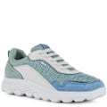 Miniatyrbild 1 av 3: Geox Dam/Dam Spherica Nappa Läder Sneakers 7.5 UK Vit White/Green 7.5 UK