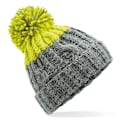 Miniatyrbild 1 av 3: Beechfield Unisex Vuxen Apres Cuffed Beanie One Size Ljusgrå Light Grey/Citron One Size
