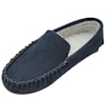 Miniatyrbild 1 av 5: Eastern Counties Leather Herr Berber Fleece Fodrade Mockasiner i Mocka Navy 8 UK