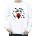 Miniatyrbild 3 av 4: Netflix Boys Stranger Things Hellfire Club Sweatshirt 7-8 år White 7-8 Years
