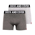 Miniatyrbild 1 av 4: Duck and Cover Mens Darton Marl Boxer Shorts (2-pack) XL Grå Grey XL