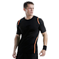 Miniatyrbild 3 av 3: Gamegear® Cooltex® Kortärmad T-shirt / Herr Sportkläder M Bl Black/Fluorescent Orange M