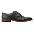 Miniatyrbild 2 av 3: Base London Herr Cast Waxy Snörning Läder Brogue Sko 7 UK Bla Black 7 UK