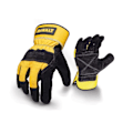 Miniatyrbild 1 av 3: DeWalt Rigger Pig Skin Läderhandskar En Storlek Svart/Gul Black/Yellow One Size
